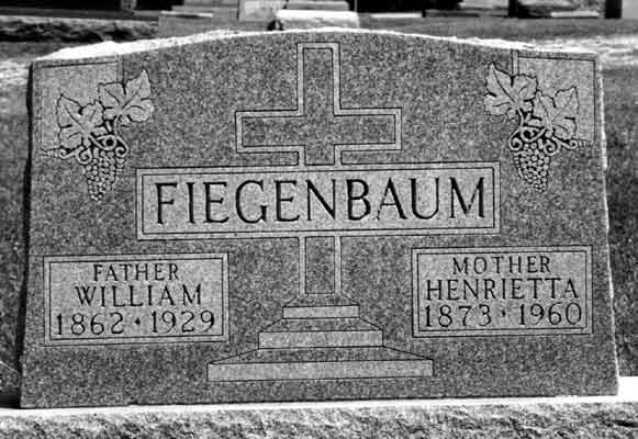 Grave of Wilhelm and Henriette (Starkebaum) Fiegenbaum