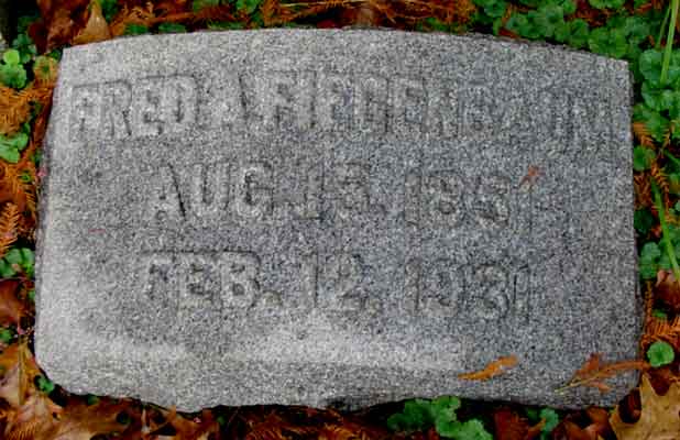 Grave marker of Frederick A. Fiegenbaum