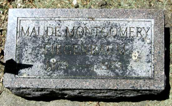 Grave marker of Maude Mary (Montgomery) Fiegenbaum