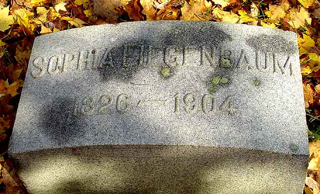 Grave marker of Sophia (Gusewelle) Fiegenbaum