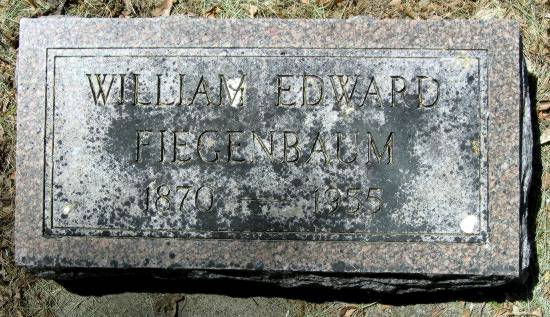 Grave marker of Wilhelm Edward Fiegenbaum