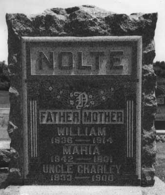 Gravestone of Wilhelm and Sophie Marie Nolte; & Charles Nolte