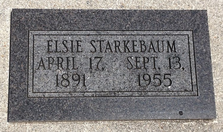 Gravestone of Elsie Jenney (Hardt) Starkebaum