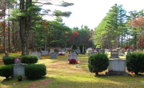 photograph of portion of the Valley Cemetery at Pelham, Massachusetts