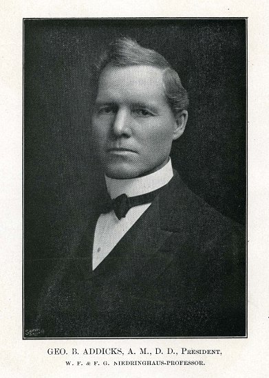 photographic portrait of Rev. Dr. George B. Addicks
