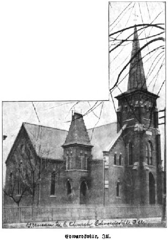 photo of Immanuel United Methodist Church at Edwardsville, Illinois, about 1903-1906