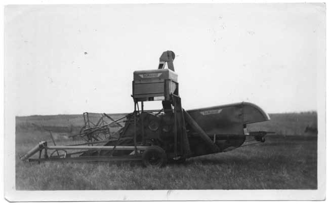 photographic portrait of an Oliver streamlined combine
