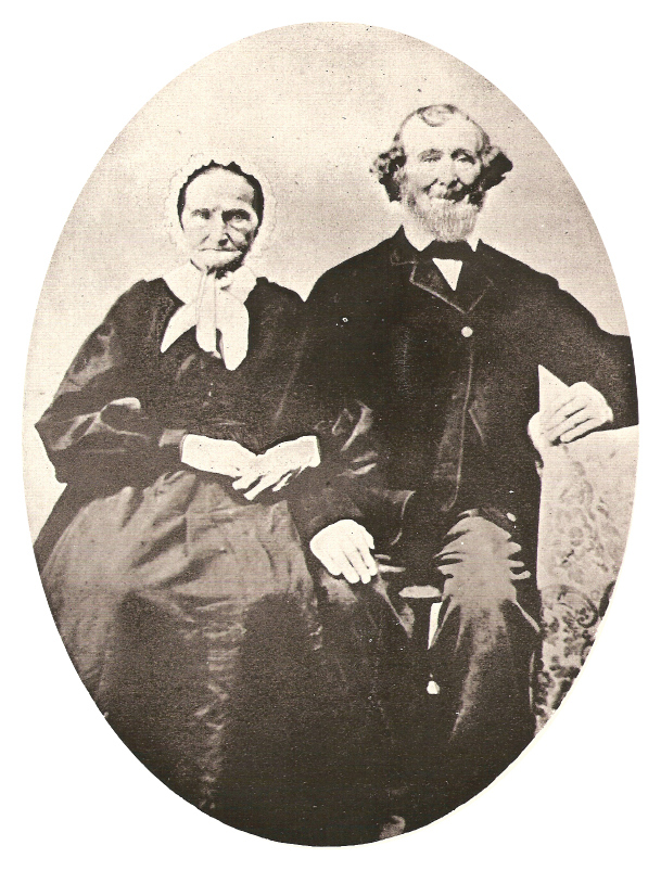 formal photographic portrait of Adolph H. and Christine E. (Peterjohann) Fiegenbaum