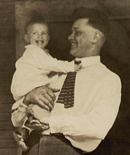 photograph of a young J. W. & his father, John Henry Fiegenbaum
