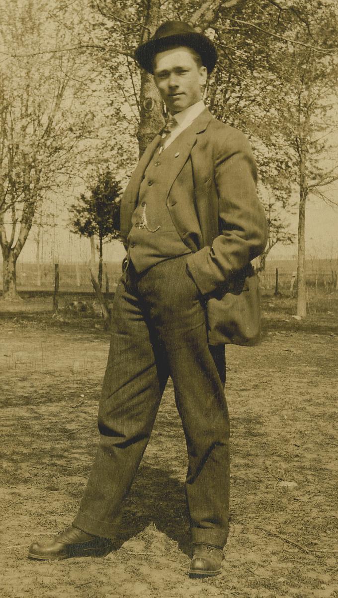 photograph of Martin Herman Fiegenbaum as a young man, about 1915