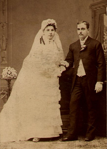 Wedding photo of Charlotte E. Etling and George L. Gerber