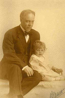 photographic studio portrait of Rudolph M. and Rudolph V. Gerber, father and son