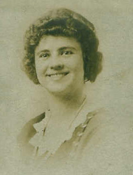 formal photographic portrait of Bertha Harris