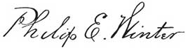 signature of Philip Ernst Winter which accompanied the published portrait